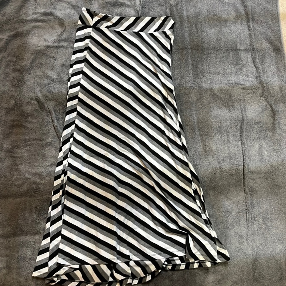 Striped maxi skirt